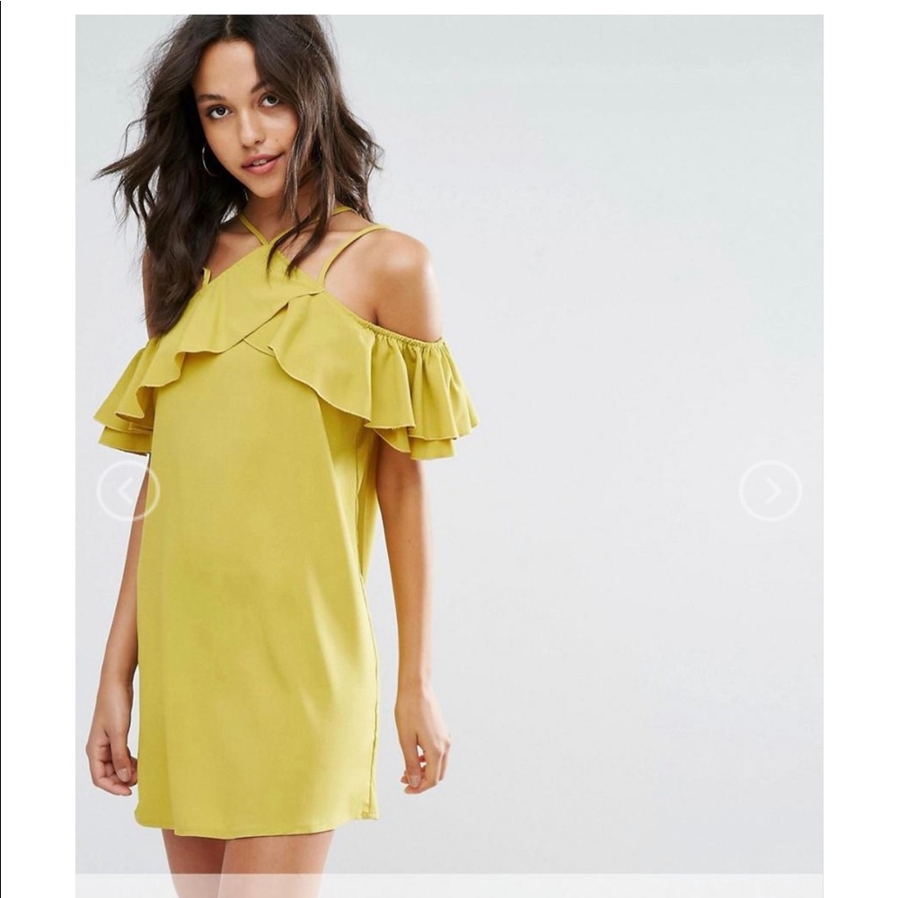 Missguided Ruffle Cold Shoulder Dress